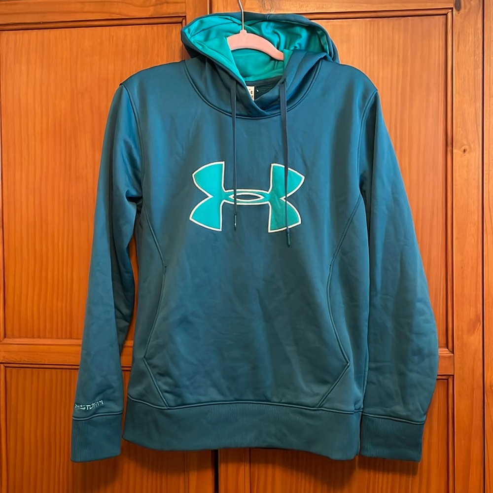 Under Armour Men's Hoodie Cold Gear In a teal color Size Medium